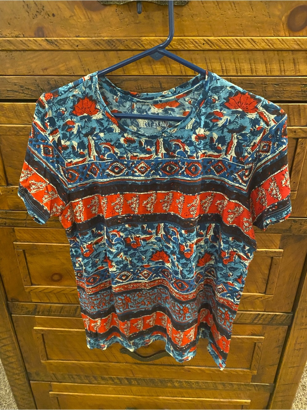 Lucky Brand red white and blue t-shirt